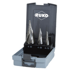 Набор ступенчатых сверл 4-12/4-20/4-30мм NextGeneration HSS-G 101026RO RUKO