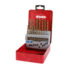 Набор из 19-ти шт. сверел HSS-G TURBO (1,0-10мм.) 214614 RUKO